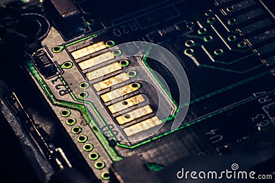 Circuit board of a camera Stock Photo