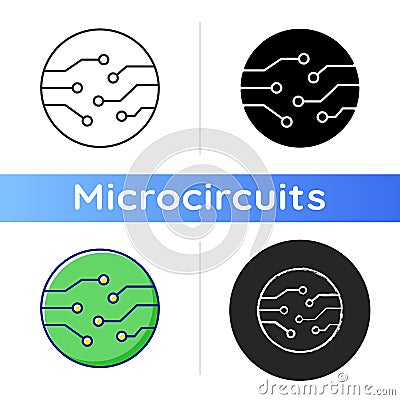 Circuit board connectors icon Vector Illustration