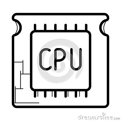 Circuit board icon. Technology scheme square symbol Vector Illustration