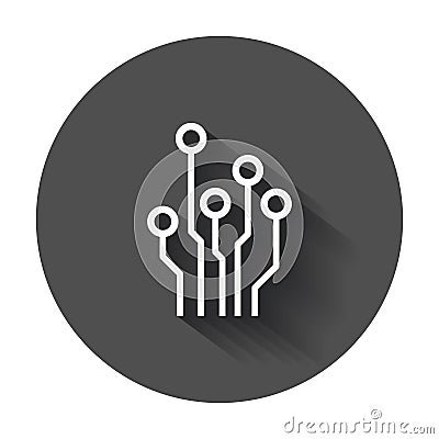 Circuit board icon. Vector Illustration