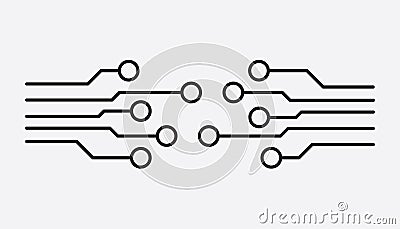 Circuit board icon. Vector Illustration