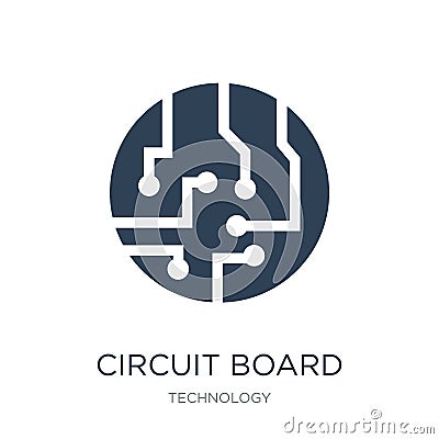 circuit board icon in trendy design style. circuit board icon isolated on white background. circuit board vector icon simple and Vector Illustration