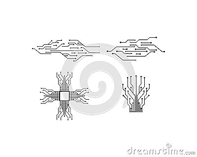 circuit board line concept design illustration Vector Illustration