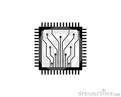 circuit board line cpu,ic,gpu,ram concept design illustratio Vector Illustration