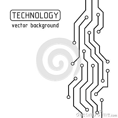 Circuit board. Technology vector background. Abstract futuristic illustration. Hi-tech concept. Vector Illustration