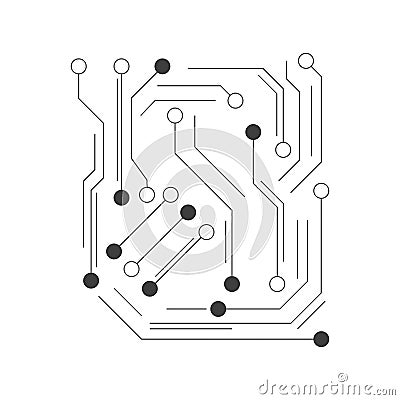 circuit electric illustration Cartoon Illustration