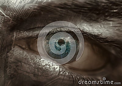 Circuit eye Stock Photo