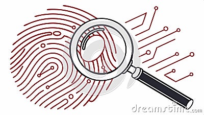 Circuit fingerprint scan: tech identity and circuit details. #circuitfingerprint vector design Generative AI Vector Illustration