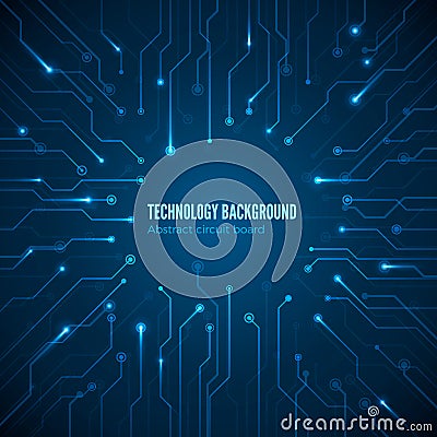 Circuit hardware texture. Computer chipset connection. Concept of circuit board background. Abstract computer motherboard. Vector Vector Illustration