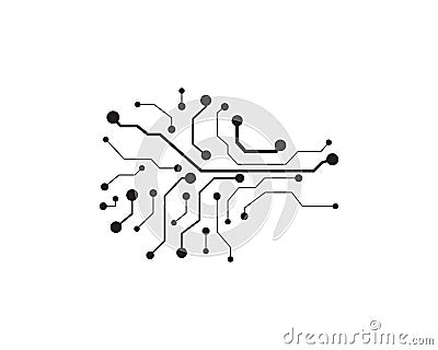 Circuit illustration design vector symbol logo technology Cartoon Illustration