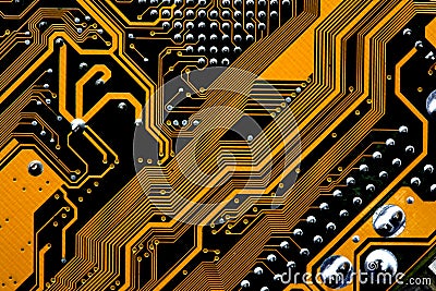 Circuits of a motherboard Stock Photo