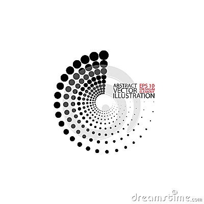 Circular abstract design element. Vector Illustration Cartoon Illustration