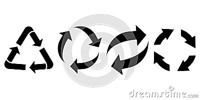 Circular arrows as a symbol of reload and refresh. Vector icon sync, recycling. Repeat infographic and rotation Stock Photo