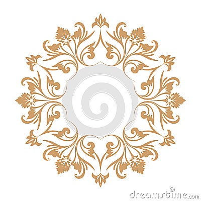 Circular baroque pattern Vector Illustration