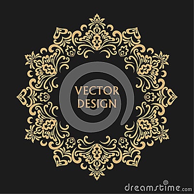 Circular baroque pattern Vector Illustration