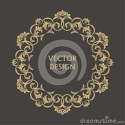 Circular baroque pattern Vector Illustration