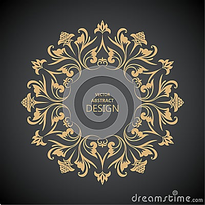 Circular baroque pattern Vector Illustration