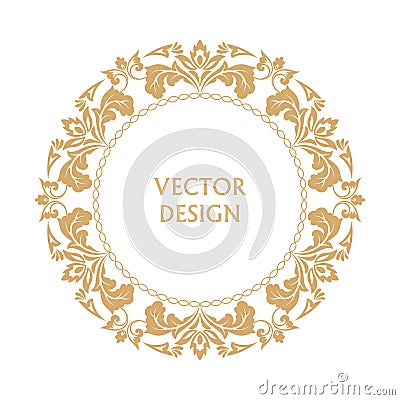 Circular baroque pattern Vector Illustration
