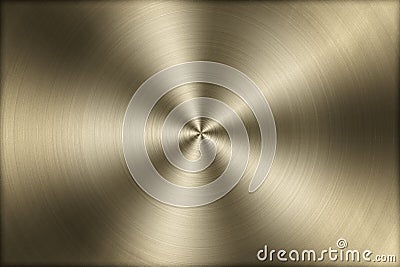 Circular brushed gold metal texture background,illustration Cartoon Illustration