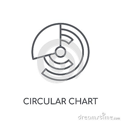 Circular chart linear icon. Modern outline Circular chart logo c Vector Illustration