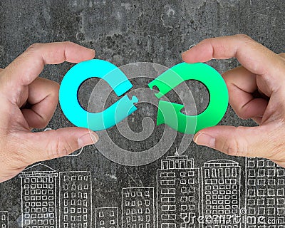 Circular economy concept. Stock Photo