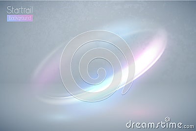 Circular flare multicolor light effect. Abstract galaxy ellipse border. Luxury shining rotational glow line. Power energy glowing Vector Illustration