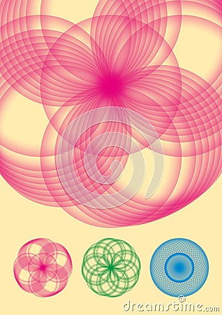 Circular flower vector Vector Illustration