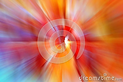 Circular geometric multicolor blurred gradient background. Abstract colorful explosion effect. Centric motion pattern Stock Photo