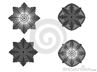 Circular geometric patterns Vector Illustration