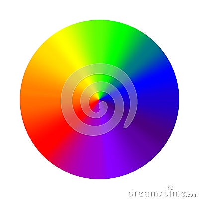 Circular gradient rainbow, vector round color palette cone rainbow gradient Vector Illustration