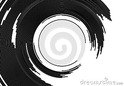 Circular grung formed from circular lines of different thicknesses Vector Illustration