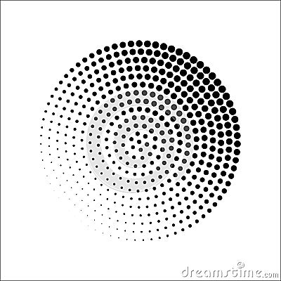 Circular halftone patterns vector Vector Illustration