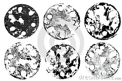 Circular ink stains Stock Photo