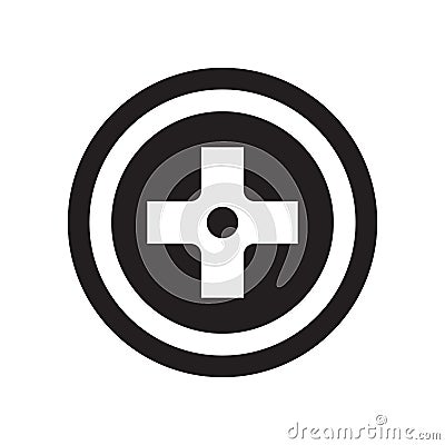 circular intersection sign icon. Trendy circular intersection si Vector Illustration