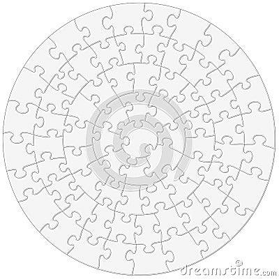 Circular jigsaw puzzle vector illustration Vector Illustration