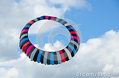 Circular kite in the sky Stock Photo