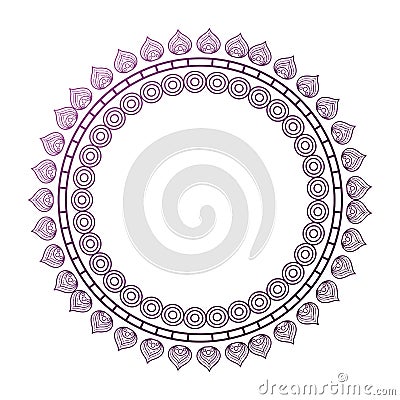 Circular lace mandala style Vector Illustration