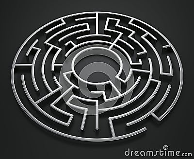 Circular maze Stock Photo