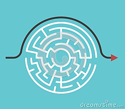 Circular maze, bypass route Vector Illustration