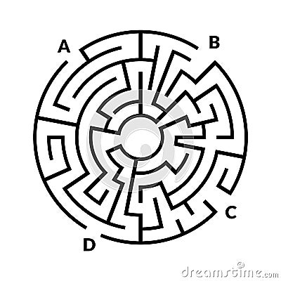 Circular maze game Vector Illustration