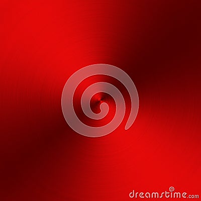 Circular metallic texture. Steel red shiny background Stock Photo