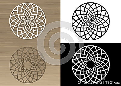 Circular ornament for napkin or stencil Vector Illustration