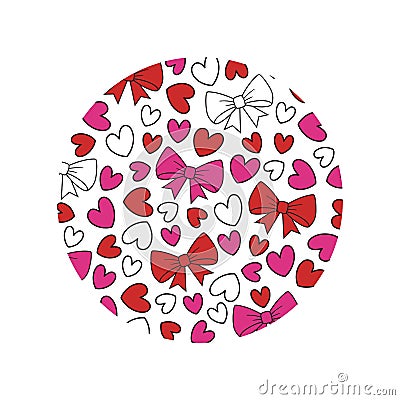 Keychain svg, Coquette bow valentine, Key chain Pattern, Key Ring Pattern, Key Ring, Round Pattern, Circle Patterns Vector Illustration