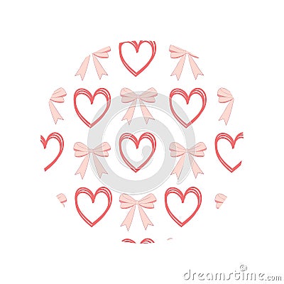 Keychain svg, Coquette bow valentine, Key chain Pattern, Key Ring Pattern, Key Ring, Round Pattern, Circle Patterns Vector Illustration
