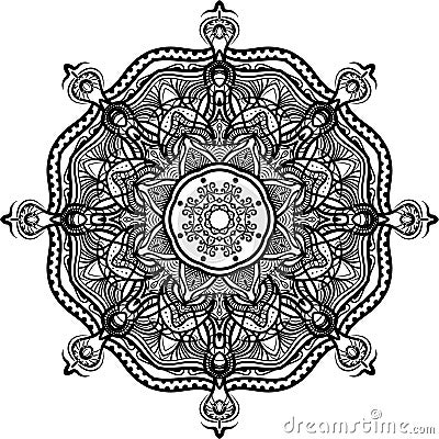 Circular pattern in form of mandala Vector Illustration