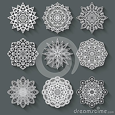 Circular pattern set Vector Illustration