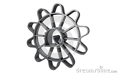 Circular plastic wheel spacer for concrete constructions Cartoon Illustration
