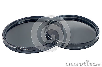 Circular polarizer filter Stock Photo
