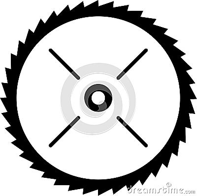 Circular Power Saw Blade Vector Illustration Vector Illustration