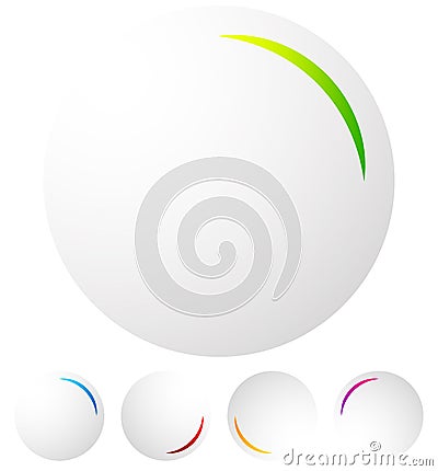 Circular preloader / progress indicator at 5 stages with differe Vector Illustration